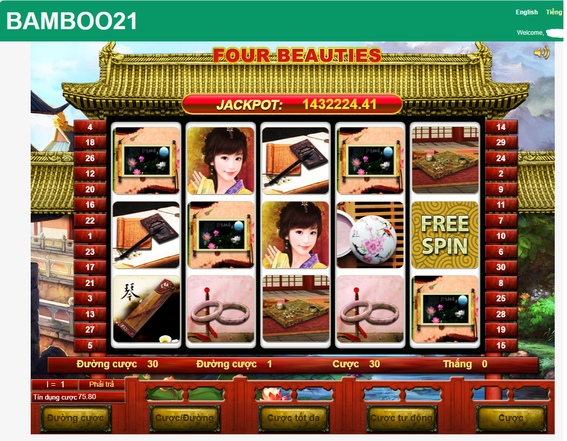 Slot beauty có giao diện vô cùng bắt mắt người chơi 